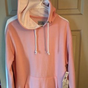 Black Jack peach and white fleece hoody